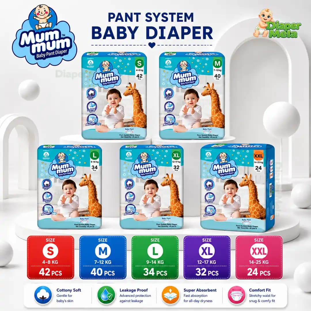 Mum Mum Baby Pant Diaper S M L XL XXL