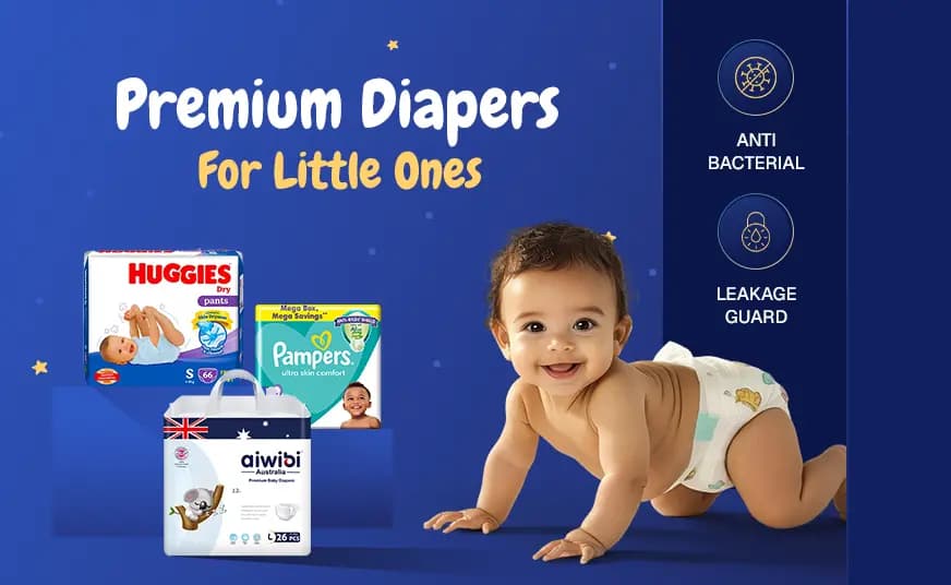 Premium diapers for little ones – Huggies, Pampers and Aiwibi